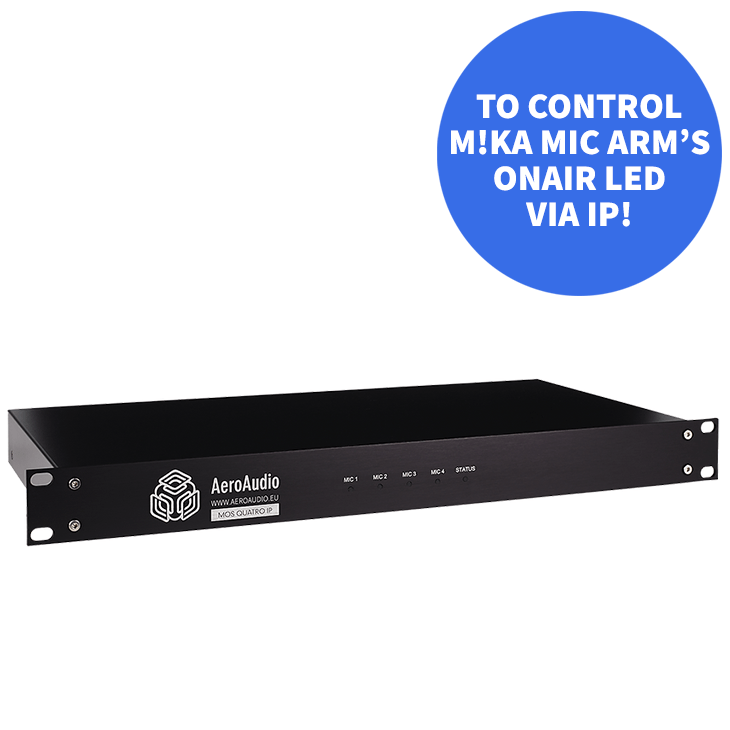 AeroAudio MOS Quatro IP OnAir Switch for 4 m!ka Mic Arms OnAir